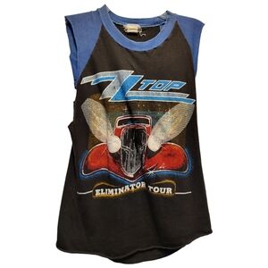 Vintage 80s ZZ Top Eliminator Tour Men's Sleeveless Tee - Size M